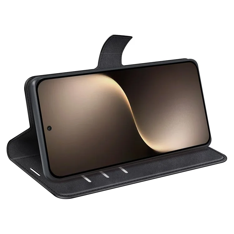 Étui de protection 5G Magic7 For Honor en cuir véritable à texture de veau anti-rayures - Noir