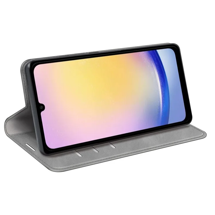 Custodia per Samsung Galaxy A26 5G in pelle con tocco - Grigio