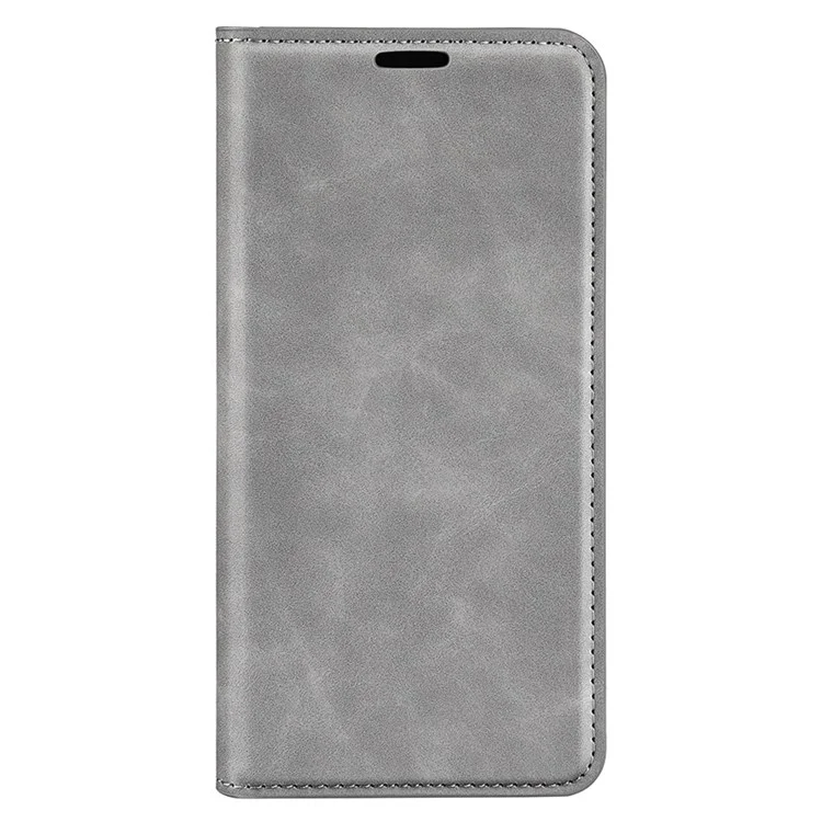 Custodia per Samsung Galaxy A26 5G in pelle con tocco - Grigio