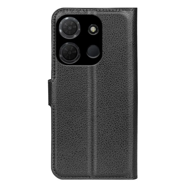 Custodia per TCL 503, texture in pelle di litchi, antiurto, custodia a portafoglio per telefono - Nero