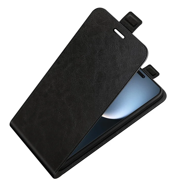 For Honor Magic7 Pro 5G Case with Card Slots Vertical Flip Leather Phone Cover - Black