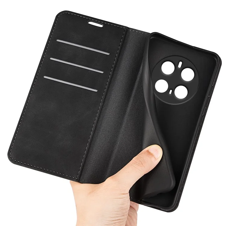 Funda para teléfono móvil Magic7 Pro 5G For Honor con toque de piel y cartera - Negro