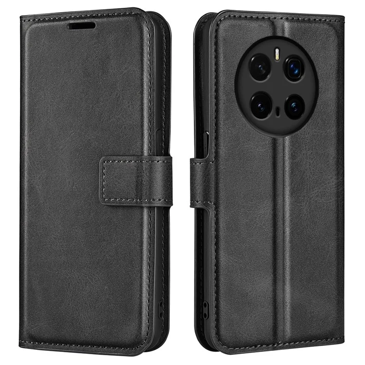 Étui de protection For Honor Magic7 Pro 5G antidérapant en cuir texturé veau - Noir