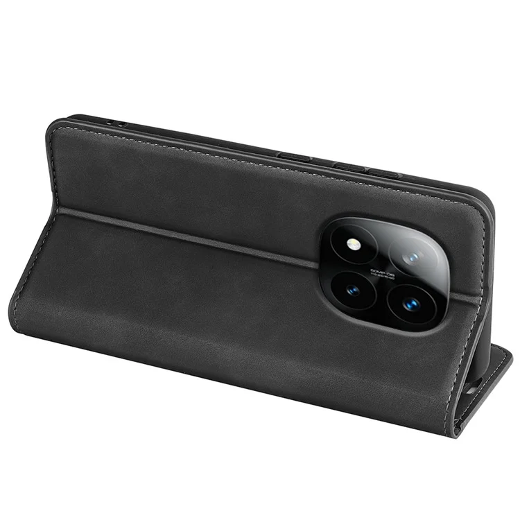 Coque pour Xiaomi Redmi Note 14 Pro+ 5G - Cuir tactile portefeuille - Noir