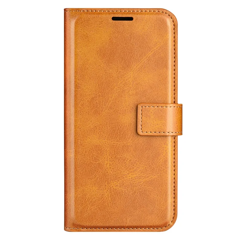 For Xiaomi Redmi Note 14 Pro+ 5G Stand Case Anti-Scratch Calf Texture Leather Phone Cover - Yellow