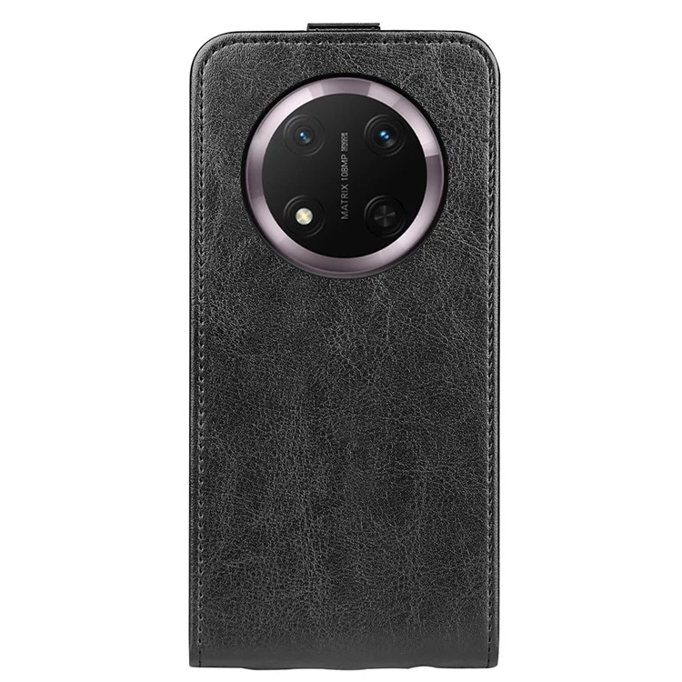For Honor Magic7 Lite 5G / X9c 5G / X60 Pro 5G Case with Card Slots Vertical Flip Leather Phone Cover - Black