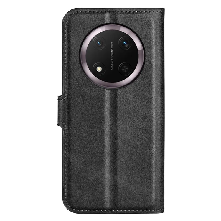 Étui de protection 5G Stand X9c For Honor, texture cuir veau anti-rayures - Noir