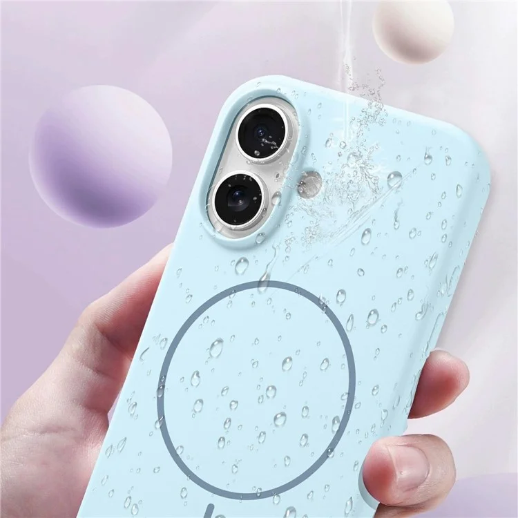 For iPhone 16 Case Compatible with MagSafe Soft Silicone Shockproof Phone Cover - Purple