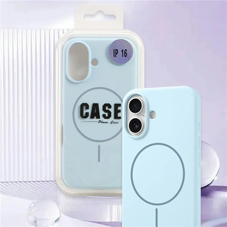 For iPhone 16 Case Compatible with MagSafe Soft Silicone Shockproof Phone Cover - Purple