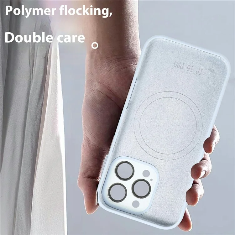 For iPhone 16 Pro Case Compatible with MagSafe Silicone Phone Cover with Camera Lens Full Protection - Blue