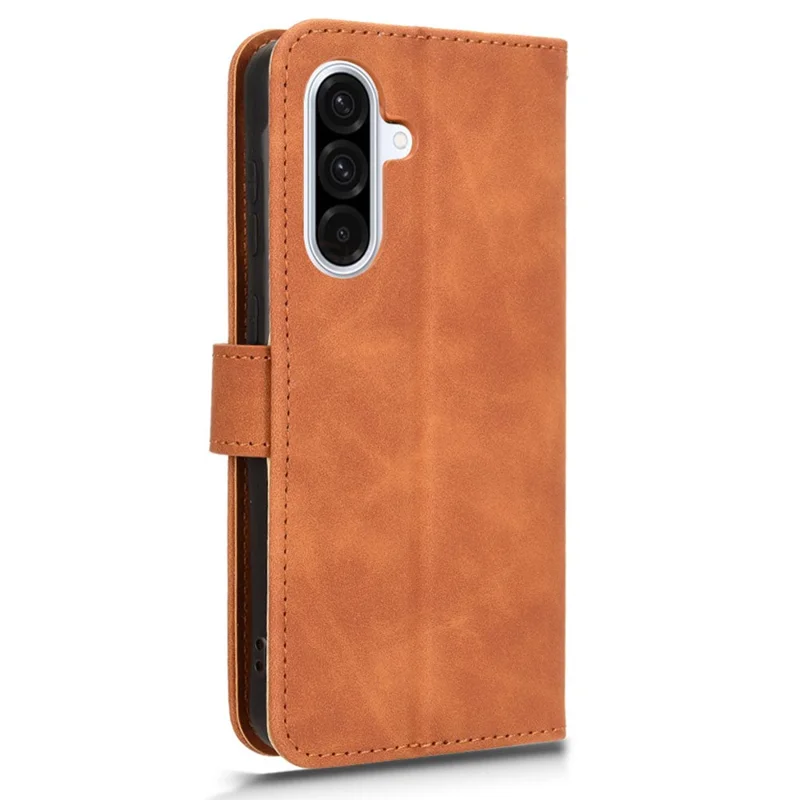 Für Samsung Galaxy A36 5G Lederhülle, Skin-Feel, Anti-Drop, Wallet Flip Phone Cover - Braun