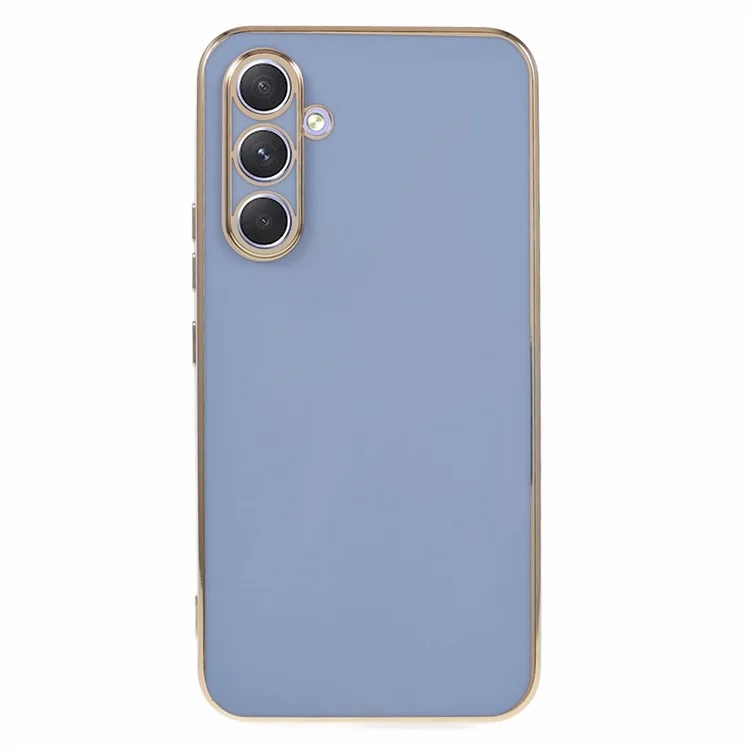 For Samsung Galaxy S24 FE Case TPU Slim Fit Shockproof Phone Cover 6D Electroplating - Grey