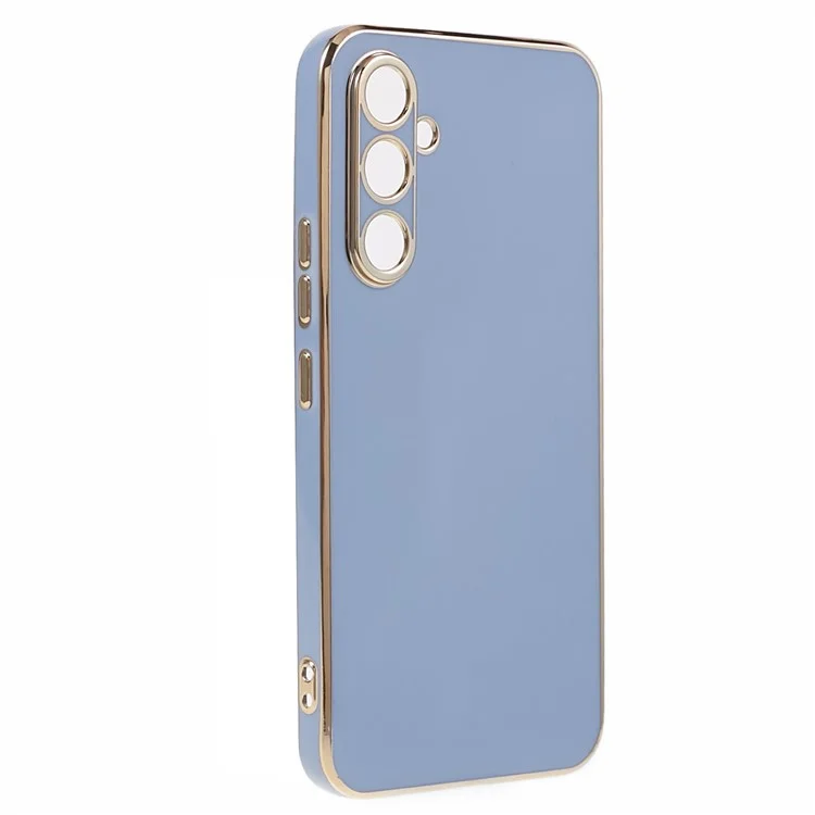 For Samsung Galaxy S24 FE Case TPU Slim Fit Shockproof Phone Cover 6D Electroplating - Grey