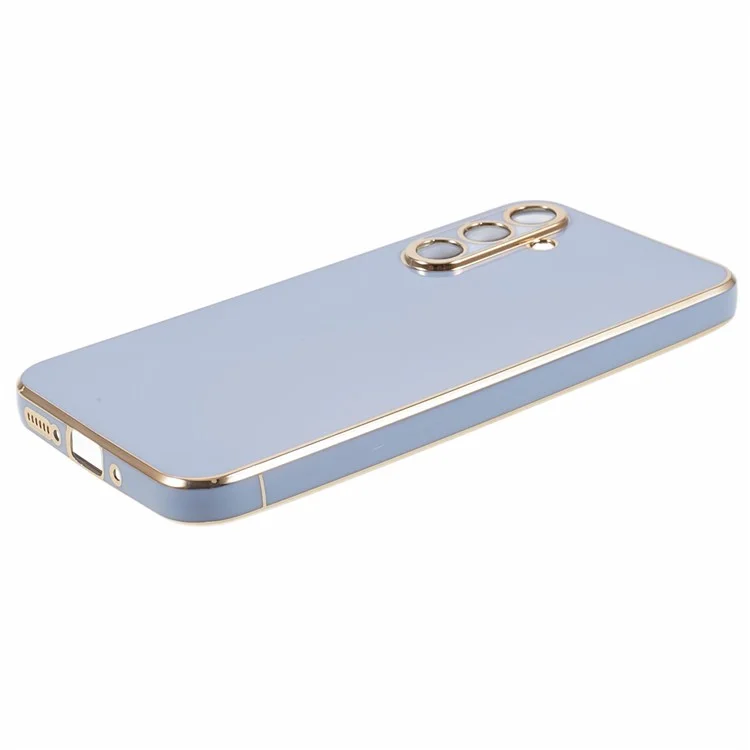 For Samsung Galaxy S24 FE Case TPU Slim Fit Shockproof Phone Cover 6D Electroplating - Grey