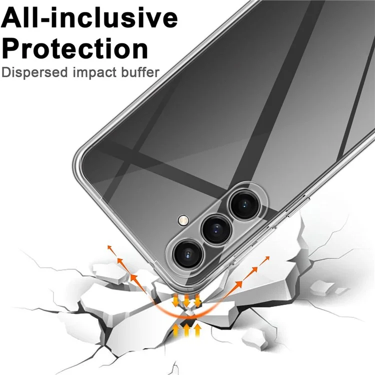 Capa para Samsung Galaxy A36 5G Anti-impressões digitais Cristal Claro Capa de telefone TPU
