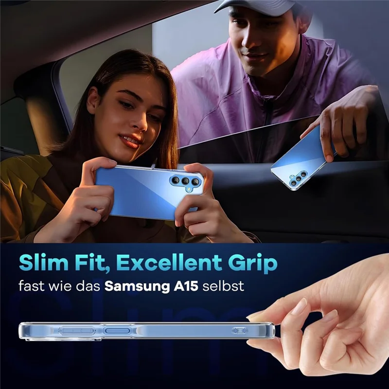 For Samsung Galaxy A56 5G Case TPU Clear Phone Cover + 2PCS Tempered Glass Screen Film 2.5D Arc Edge