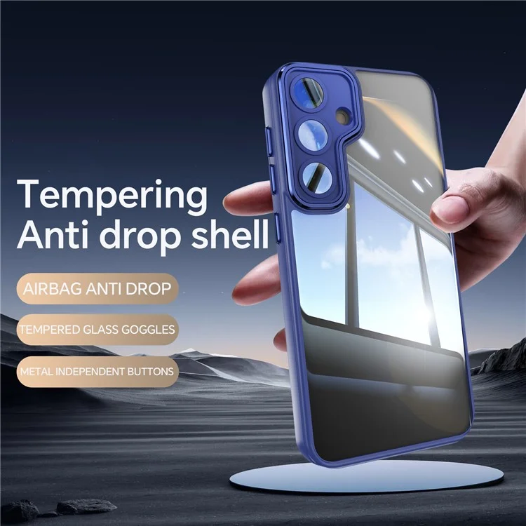 Funda para Samsung Galaxy A16 5G / 4G a prueba de caídas, de TPU + acrílica protectora - Azul oscuro