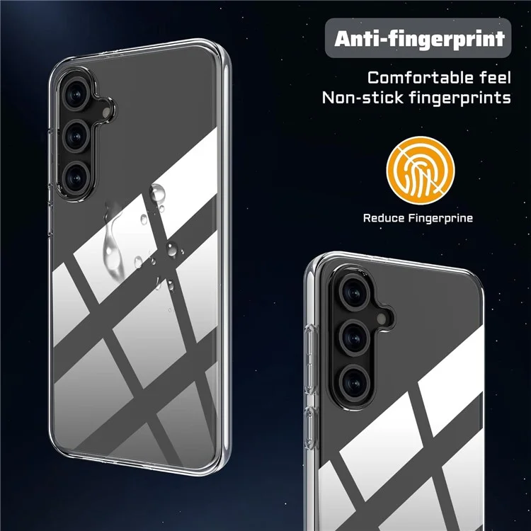 Para Samsung Galaxy A16 5G / 4G, funda de teléfono de TPU transparente antiarañazos + protector de pantalla con borde curvo de 2,5D