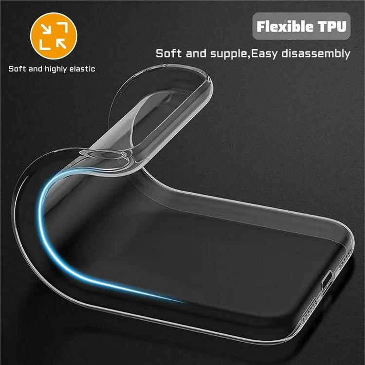 For Samsung Galaxy A56 5G Clear TPU Anti-Scratch Phone Case + 2.5D Arc Edge Screen Protector