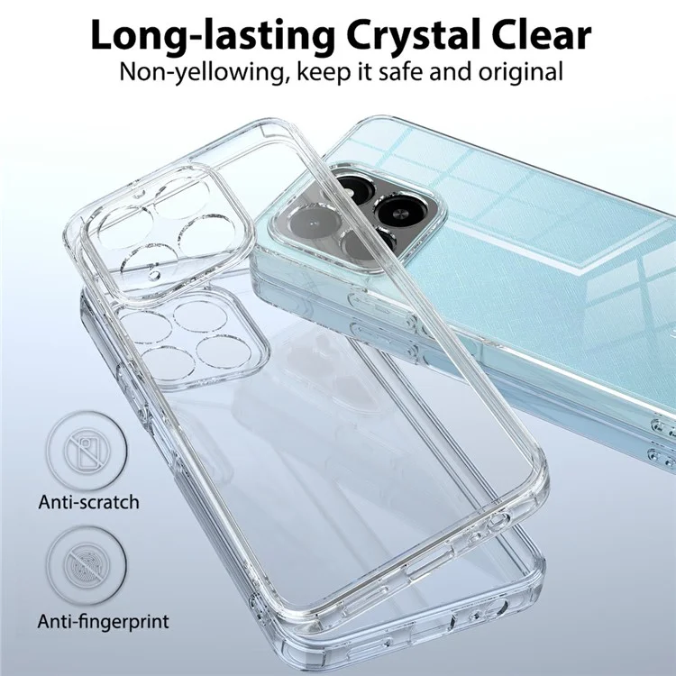 Für Honor X5b / X5b Plus Klare Handyhülle TPU + Acryl stoßfeste Handyrückseite