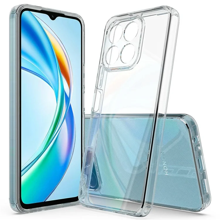 Für Honor X5b / X5b Plus Klare Handyhülle TPU + Acryl stoßfeste Handyrückseite