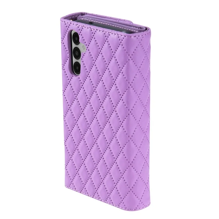 BKS-002 Brieftasche Hülle für Samsung Galaxy A26 5G, PU-Leder, mit Standfunktion und Schultergurt - Lila