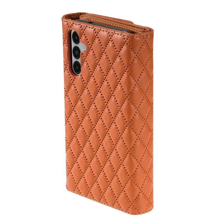BKS-002 Brieftaschenhülle für Samsung Galaxy A36 5G aus PU-Leder mit Standfunktion und Schultergurt - Braun
