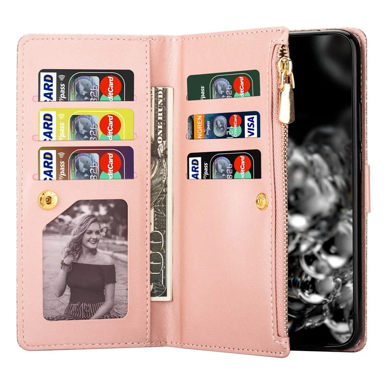 Für Samsung Galaxy A56 5G Hülle Sternenhimmel Prägung Leder Brieftasche Handyhülle - Roségold