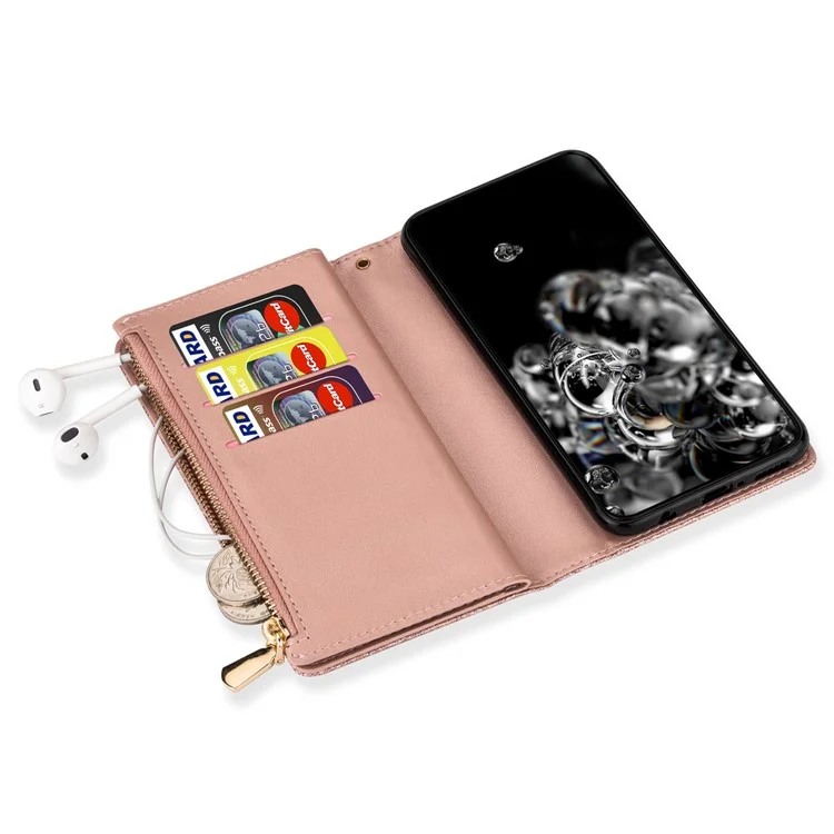 Für Samsung Galaxy A56 5G Hülle Sternenhimmel Prägung Leder Brieftasche Handyhülle - Roségold