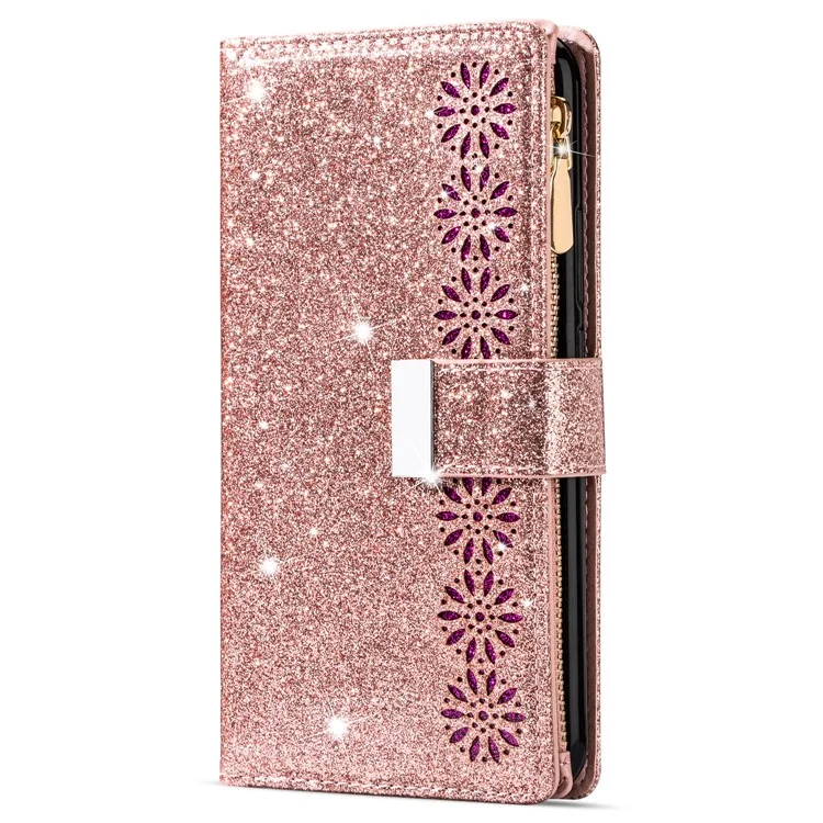 Für Samsung Galaxy A56 5G Hülle Sternenhimmel Prägung Leder Brieftasche Handyhülle - Roségold