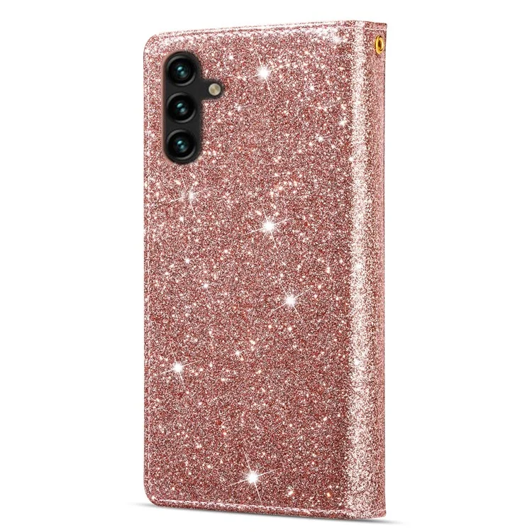 Für Samsung Galaxy A56 5G Hülle Sternenhimmel Prägung Leder Brieftasche Handyhülle - Roségold