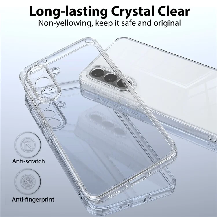 Custodia trasparente per Samsung Galaxy A56 5G, in TPU + acrilico, cover posteriore antiurto per telefono