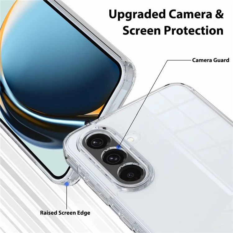 Custodia trasparente per Samsung Galaxy A56 5G, in TPU + acrilico, cover posteriore antiurto per telefono