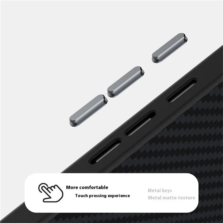 Capa ABEEL para Google Pixel 9a compatível com MagSafe, com textura de fibra de carbono na parte traseira - Preta