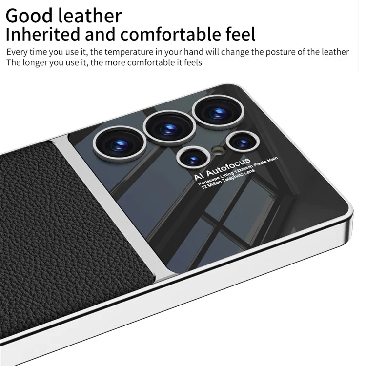 Funda para Samsung Galaxy S25 Ultra de GKK, revestimiento trasero de teléfono de electrochapado PU+PC+TPU - Verde