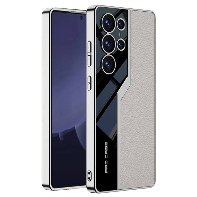 Чехол GKK для Samsung Galaxy S25 Ultra, ТПУ + ПК + ПУ, задняя крышка с электрохромным покрытием - Звездный свет
