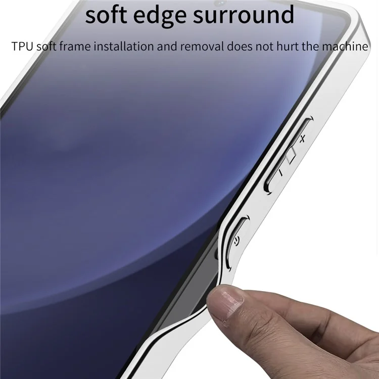 Чехол GKK для Samsung Galaxy S25 Ultra, ТПУ + ПК + ПУ, задняя крышка с электрохромным покрытием - Звездный свет