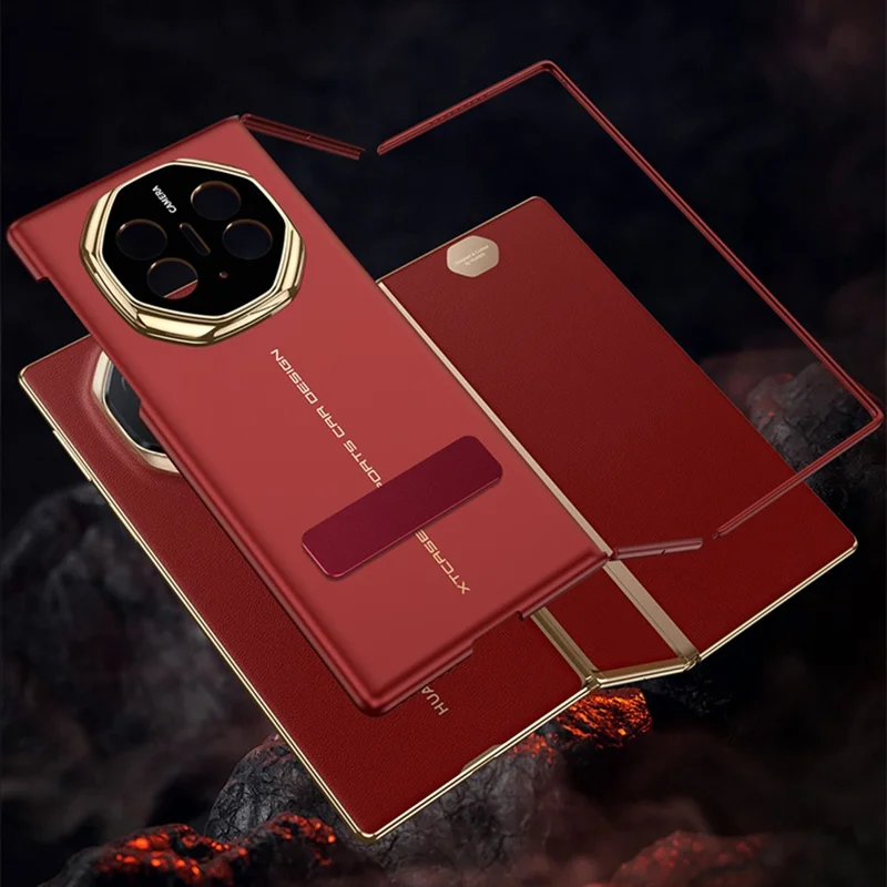 GKK For Huawei Mate XT Ultimate Case Ultra Thin Hard PC Phone Back Cover with Kickstand - Black