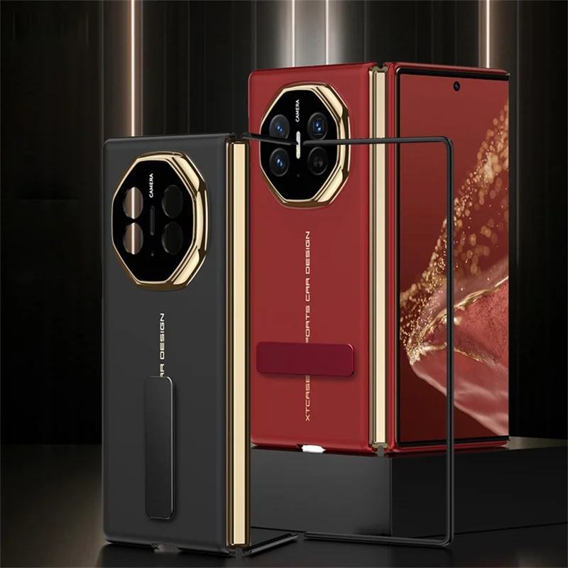 GKK For Huawei Mate XT Ultimate Case Ultra Thin Hard PC Phone Back Cover with Kickstand - Black