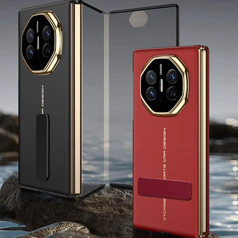 GKK For Huawei Mate XT Ultimate Case Ultra Thin Hard PC Phone Back Cover with Kickstand - Black