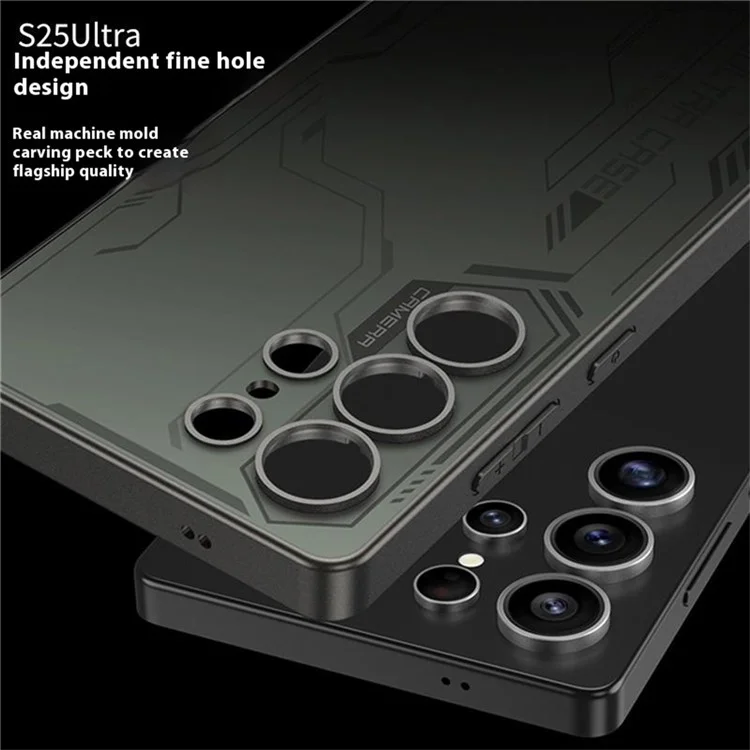 GKK Gehäuse für Samsung Galaxy S25 Ultra, Musterdesign aus PC+TPU, AG-Touch-Rückseite - Grün
