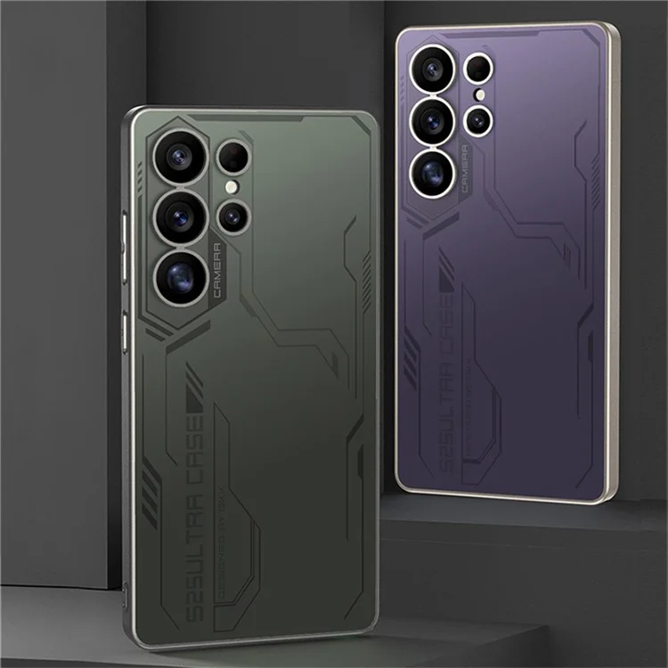 GKK Gehäuse für Samsung Galaxy S25 Ultra, Musterdesign aus PC+TPU, AG-Touch-Rückseite - Grün