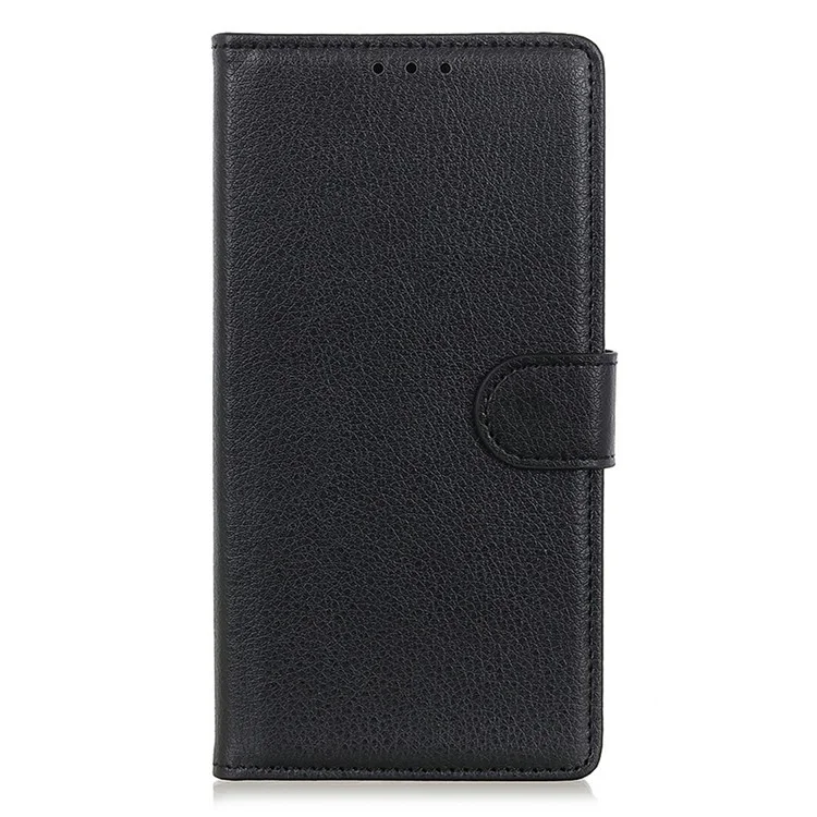 Funda tipo cartera de piel sintética con textura de litchi para Samsung Galaxy A26 5G - Negro