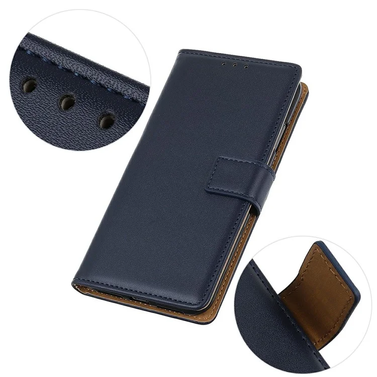 Funda para Samsung Galaxy A26 5G con ranuras para tarjetas, de piel sintética con tapa y soporte - Azul