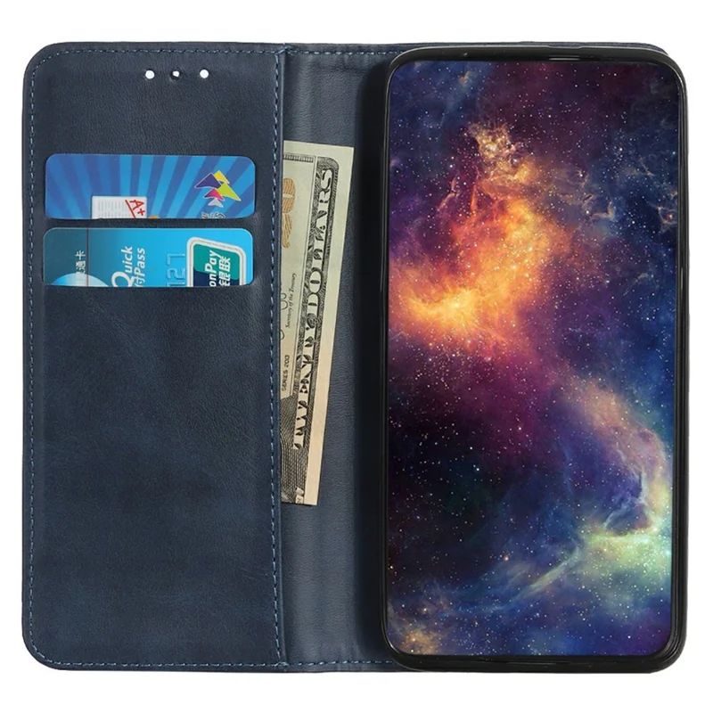 For Samsung Galaxy A56 5G Case Split Leather Flip Wallet Phone Cover - Blue