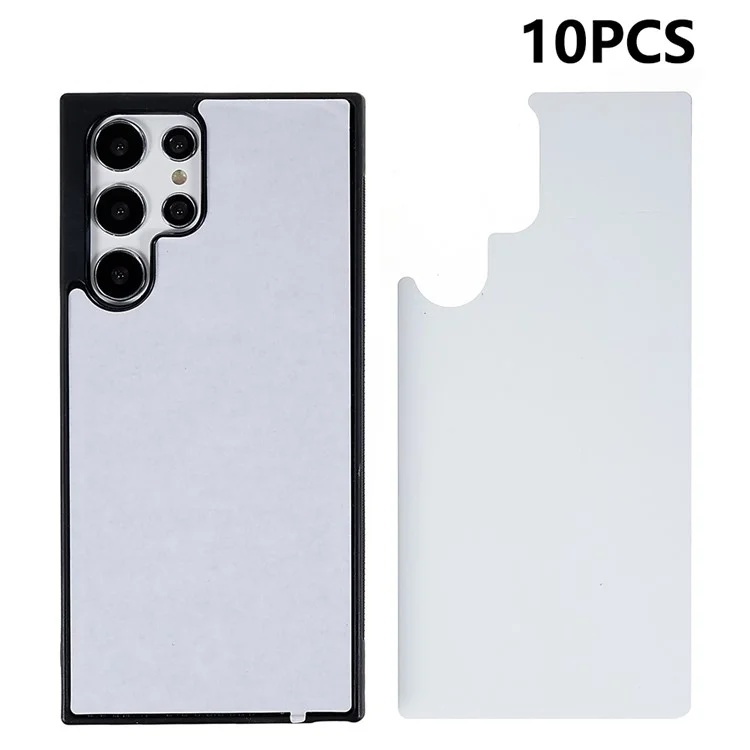 10 pièces / paquet pour étui Samsung Galaxy S25 Ultra Cas PC+TPU Housse de téléphone Prise en charge de l'impression par transfert thermique