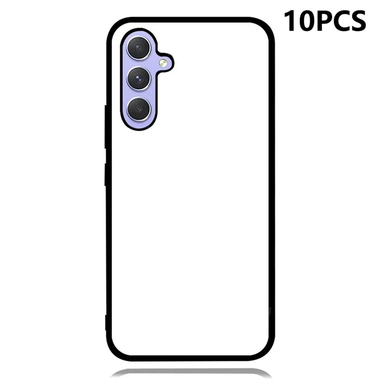 10 unidades / pacote para Samsung Galaxy S25+ Case PC+TPU Capa de telefone Suporte para impressão por transferência de calor