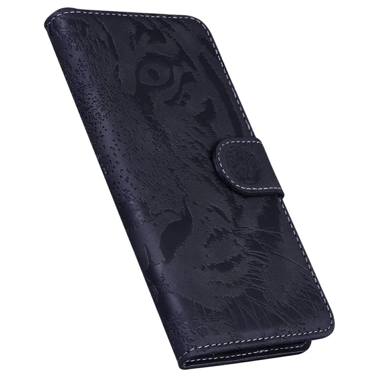 For Samsung Galaxy A26 5G Case Tiger Imprint Leather Wallet Phone Cover - Black