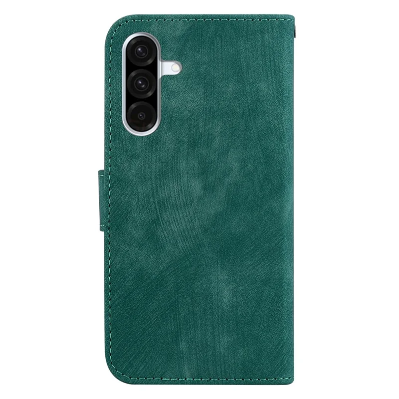 For Samsung Galaxy A17 5G / A17 4G / A26 5G Wallet Case Tiger Imprint Leather Shockproof Phone Cover - Green