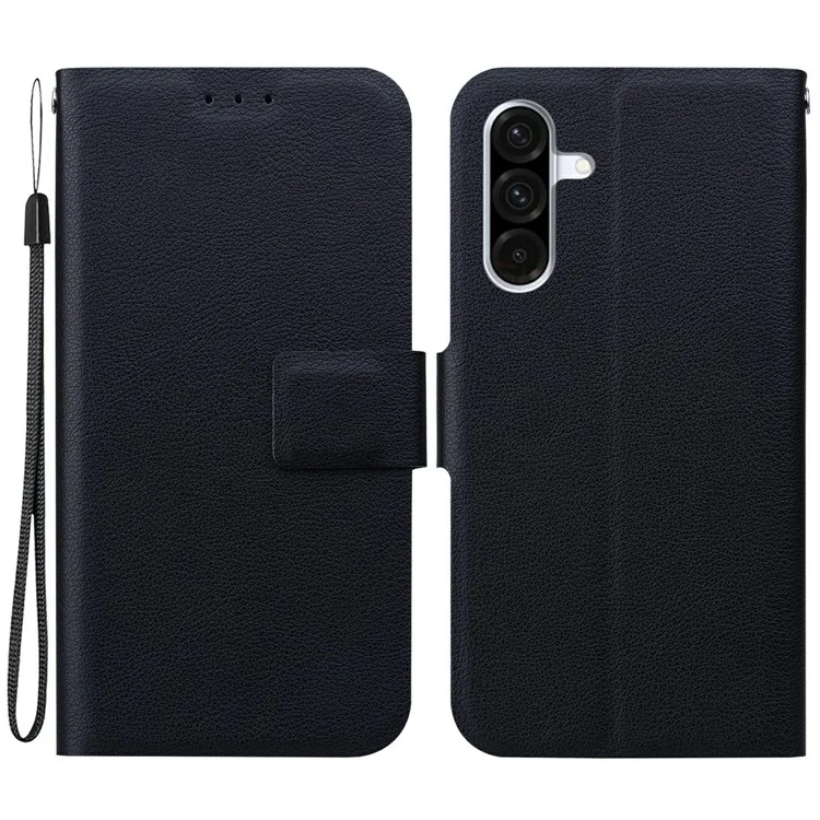 Funda para Samsung Galaxy A26 5G de cuero PU + TPU ultrafina con ranura para tarjeta - Negro